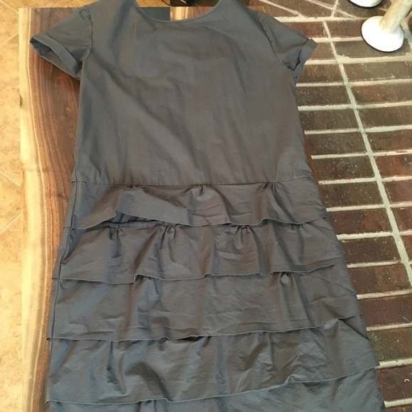 J. Crew Ruffle Gray Dress - Picture 3 of 3
